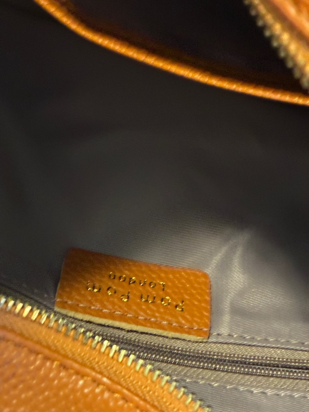 Pom Pom London Pebbled Leather Crossbody with Tassel and Gold Hardware - Picture 7 of 9